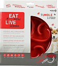 Eat Slow Live Longer Tumble Feeder red