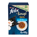 Felix Kattenvoer Soup Filets Kabeljauw, Tonijn en Schol 6 x 48 gr