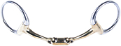 Harry's Horse dubbelgebroken bustrens gold brass oval-link