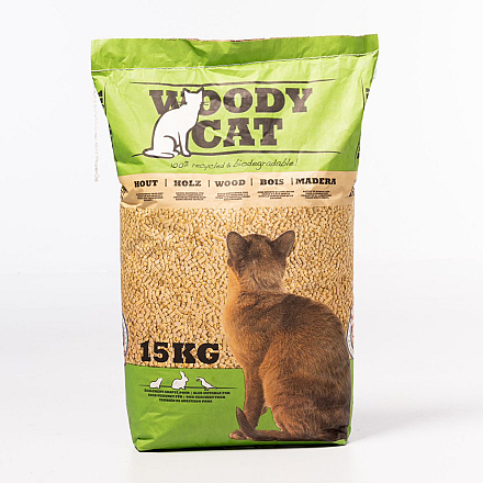 WoodyCat Kattenbakvulling 25 ltr